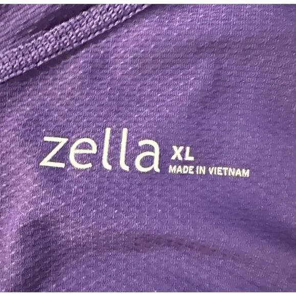 Zella Purple Long Sleeve V-Neck Hooded Tunic XL - Picture 6 of 10